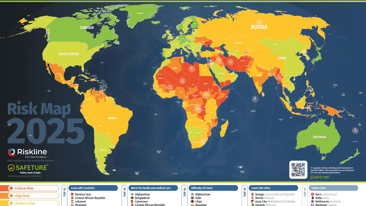 2025'te dünyanın en tehlikeli ülkeleri belli oldu: Türkiye'ye sarı uyarı
