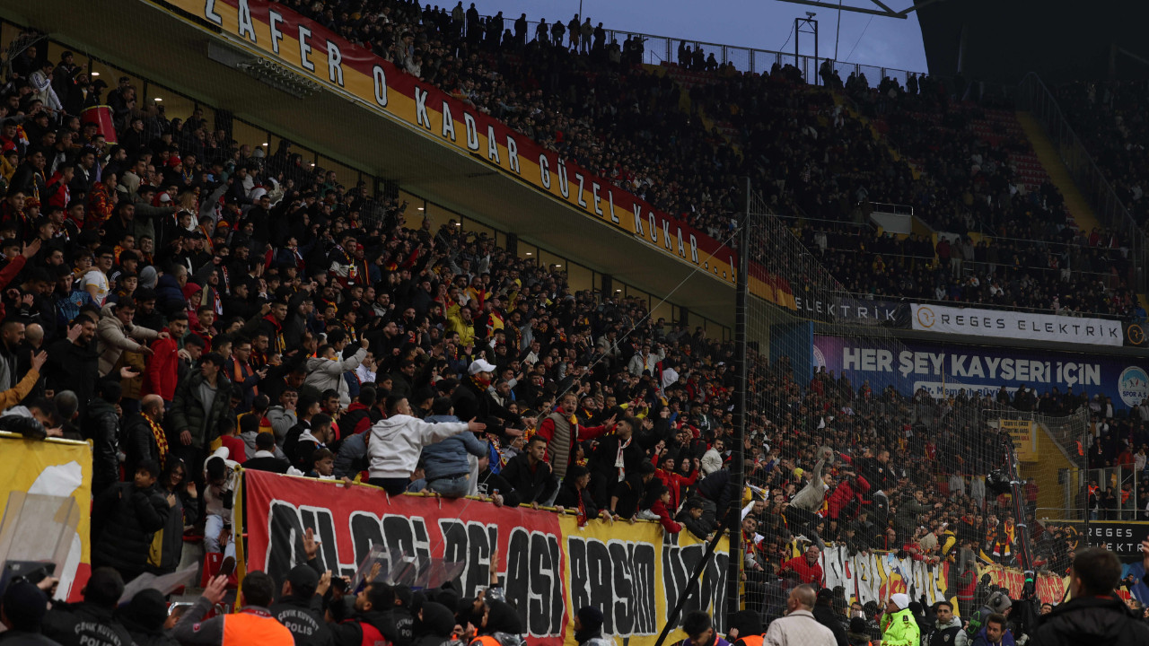Kayserispor-Galatasaray maçında olay çıkaran 10 taraftar gözaltında