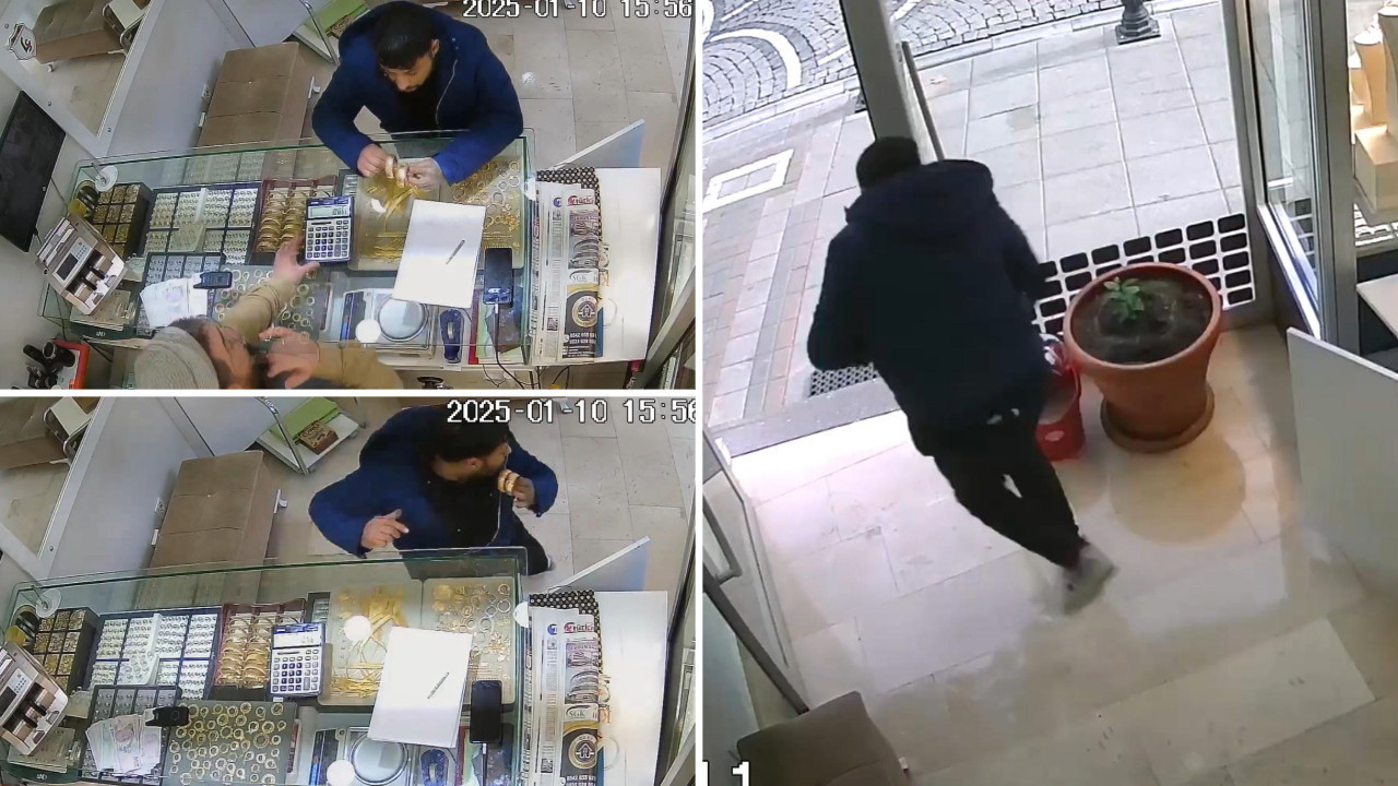 Bilezik alacak gibi geldi, kuyumcuyu soyup kaçtı!