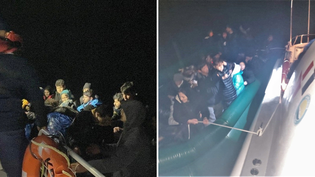 Lastik botla ölüme yolculuk: 45 göçmen kurtarıldı, 26'sı çocuk