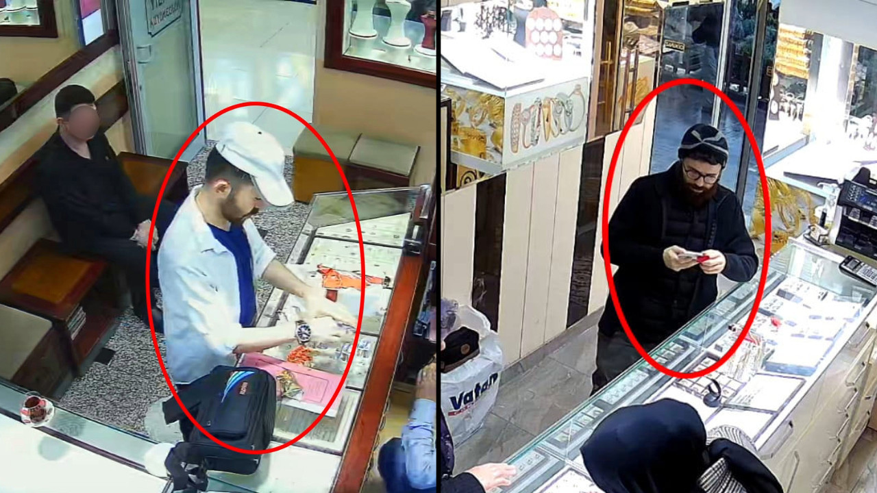 Takma sakal ve gözlükle kuyumcuları soydu