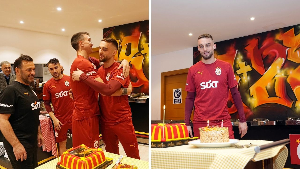 Galatasaray’da Berkan Kutlu’nun 27. doğum günü kutlandı