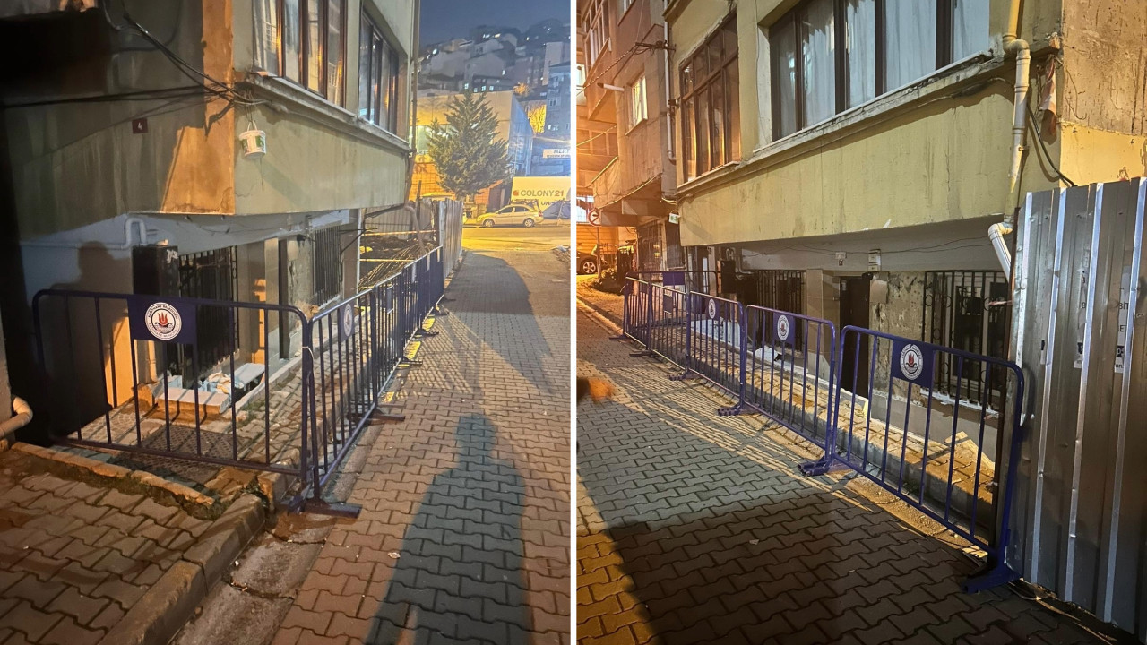 Kağıthane Belediyesi: Çağlayan'daki hasarlı bina, müdahale ile kontrol altına alındı