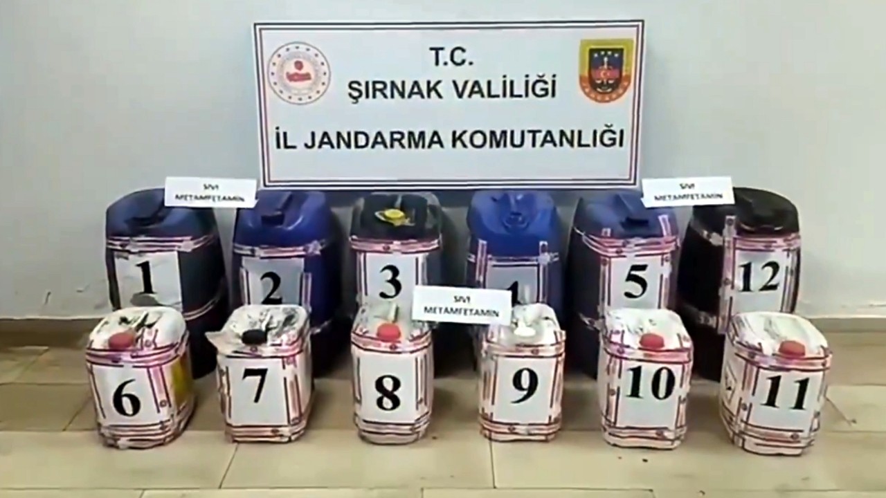 Şırnak'ta 375 litre sıvı uyuşturucu ele geçirildi