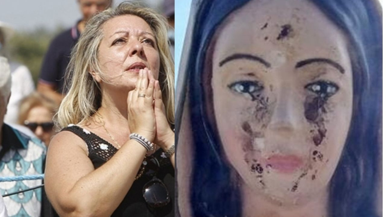 Heykeldeki kanlı gözyaşı Meryem Ana'nın dedi, kendisinin çıktı