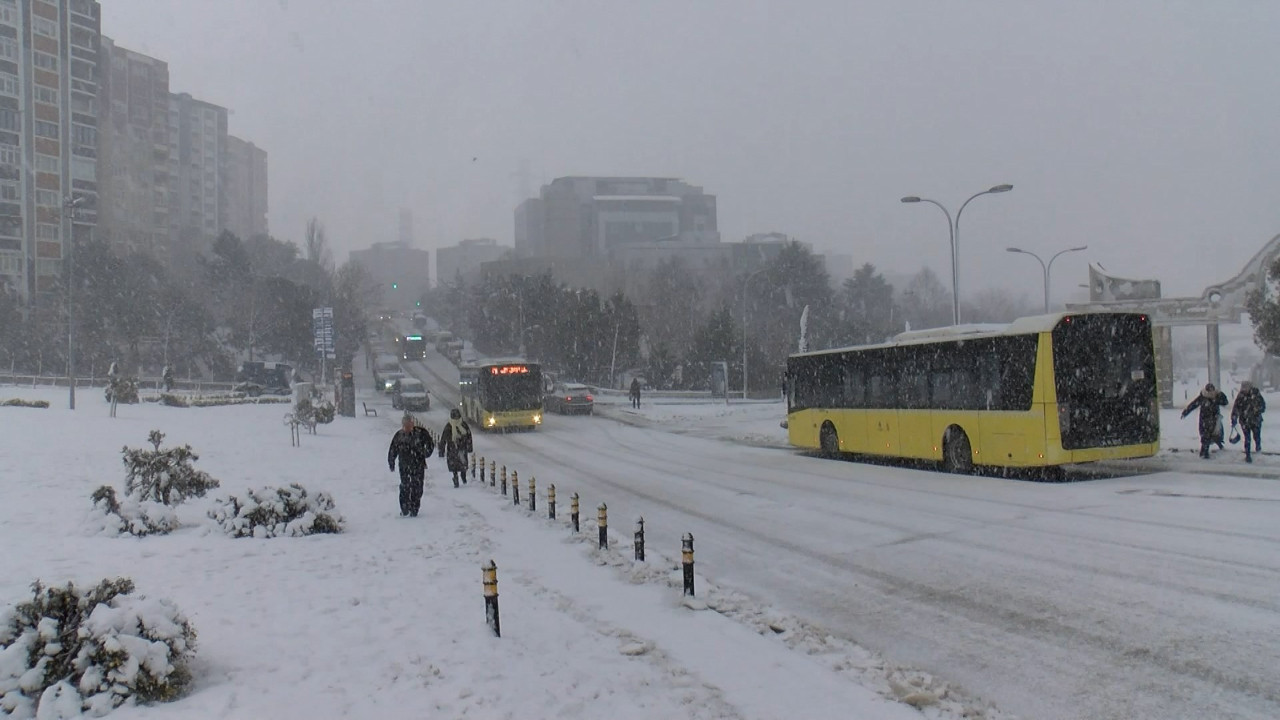 İstanbulluların karla imtihanı
