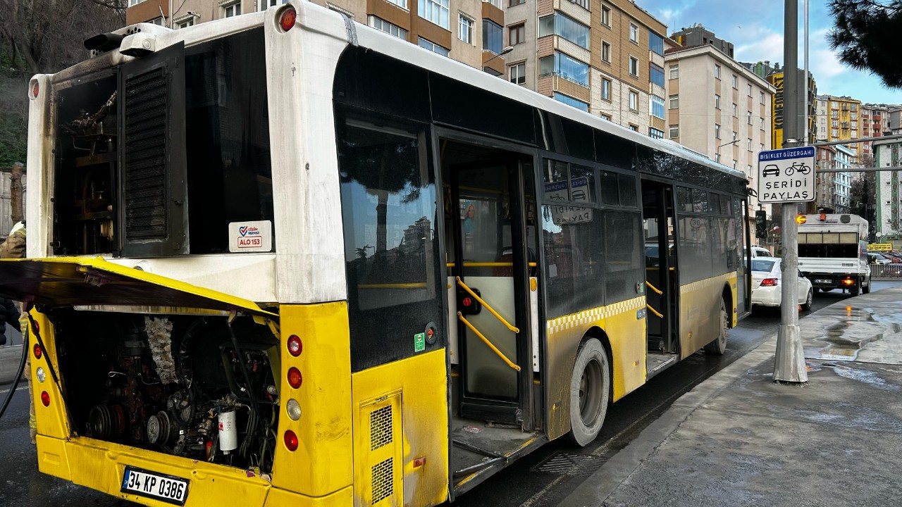 İETT otobüsünde korkutan yangın