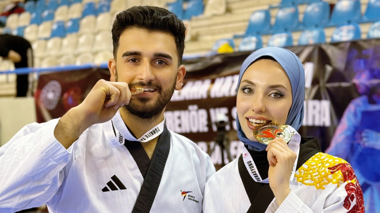 Kübra Dağlı ve Emirhan Muran’dan altın madalya!