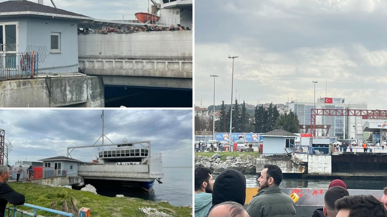 Yenikapı-Yalova seferini yapan feribot iskeleye çarptı