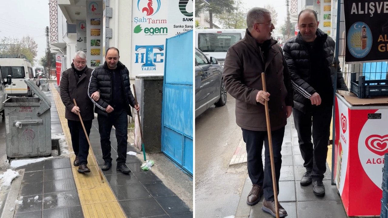 Belediye başkanından bastonlu uyarı: Gördün mü, burnumuz kırıldı