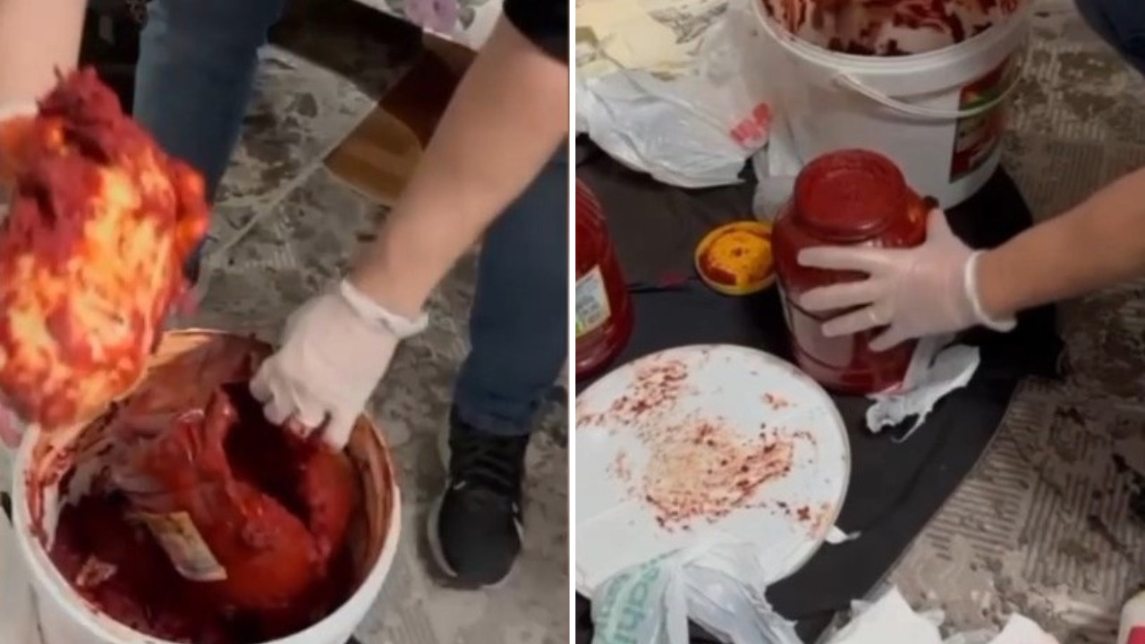 Salça bidonunda uyuşturucu zulası