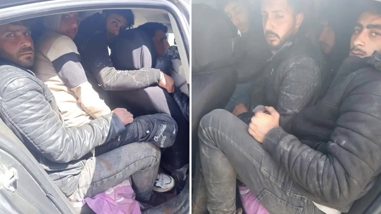 Bir otomobile 8 göçmeni sığdırdı: Tutuklandı
