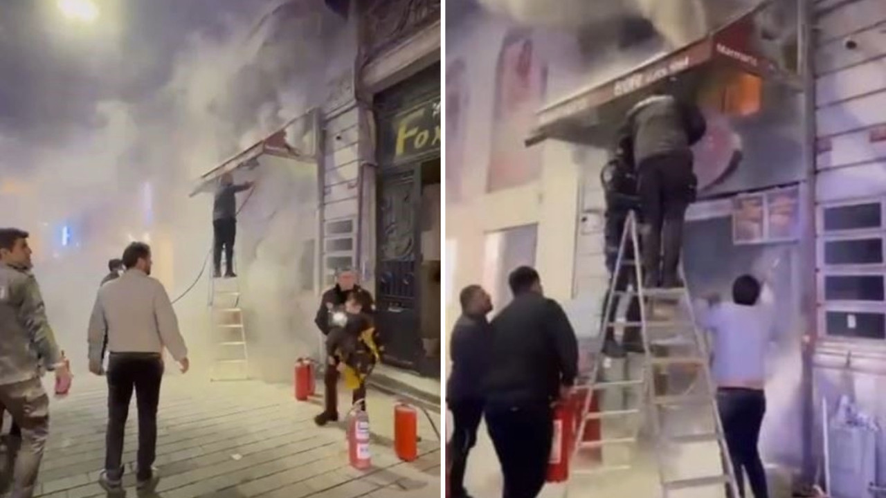İstiklal Caddesi'nde korkutan yangın