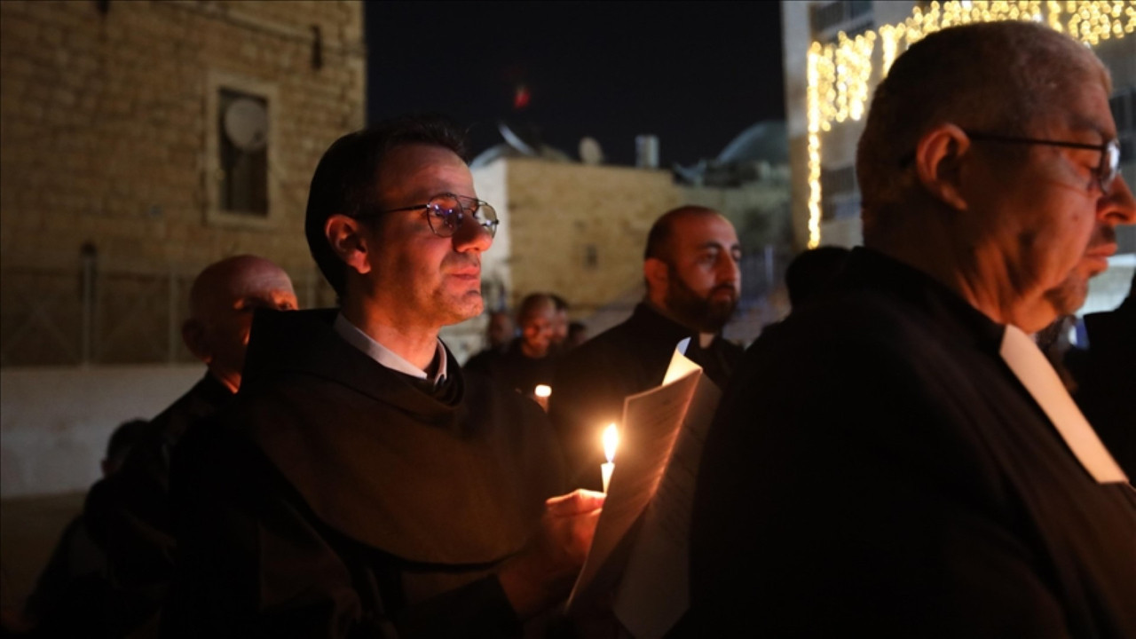 Gazzeli Hristiyanlardan Papa için ayin