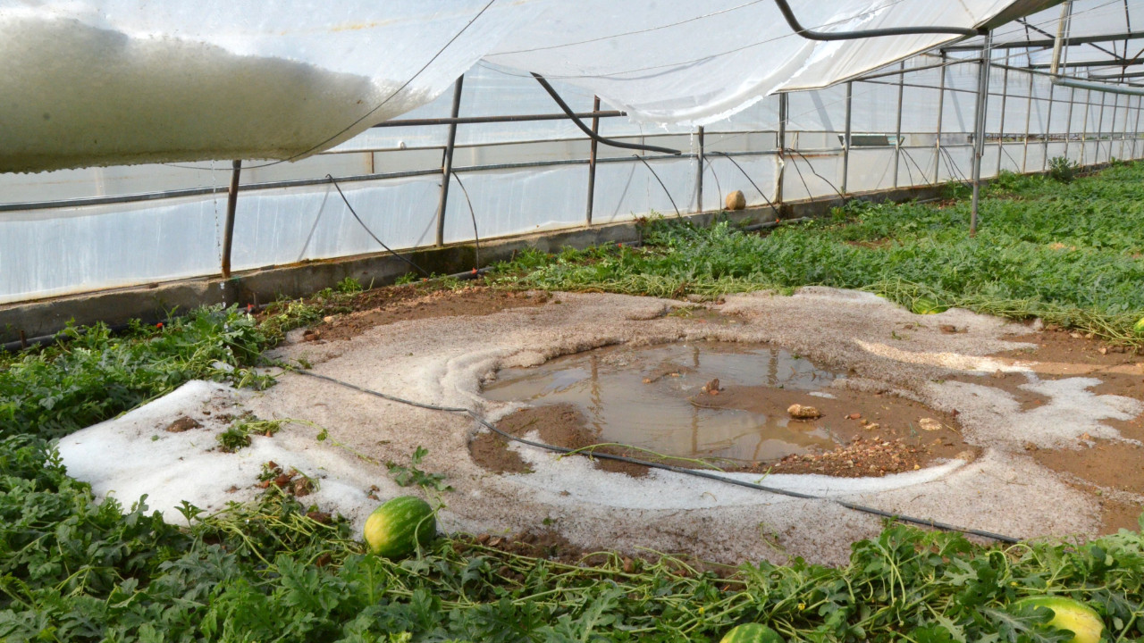 Dondan sonra bu kez de dolu vurdu