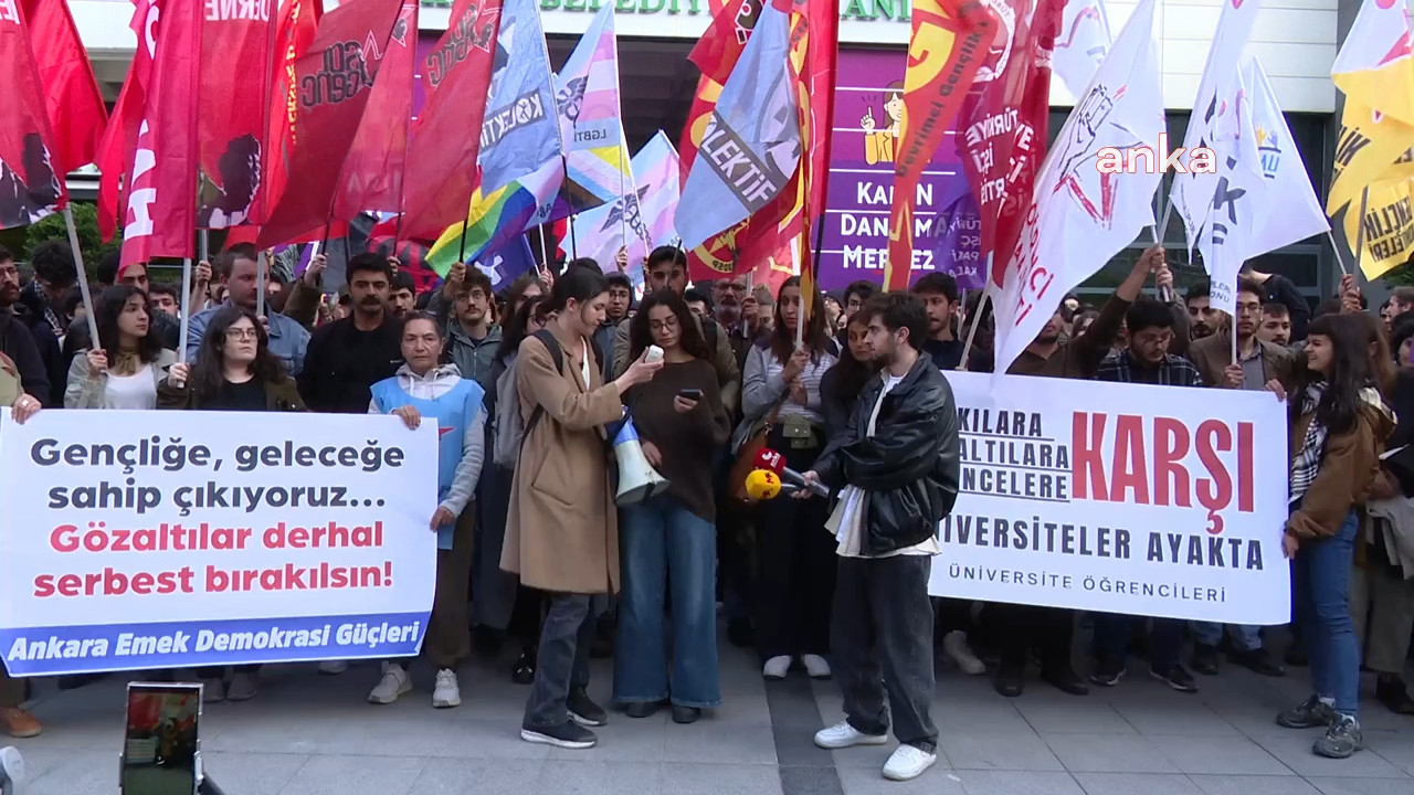 Ankara'da üniversite öğrencilerinden gözaltılara tepki