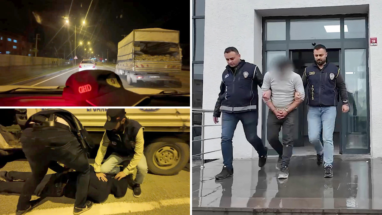 Patates yüklü kamyonetten kaçak göçmenler çıktı