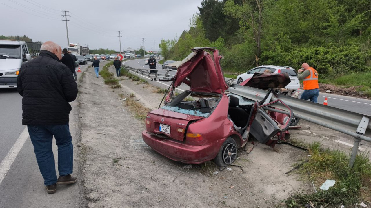 Bariyerlere ok gibi saplandı