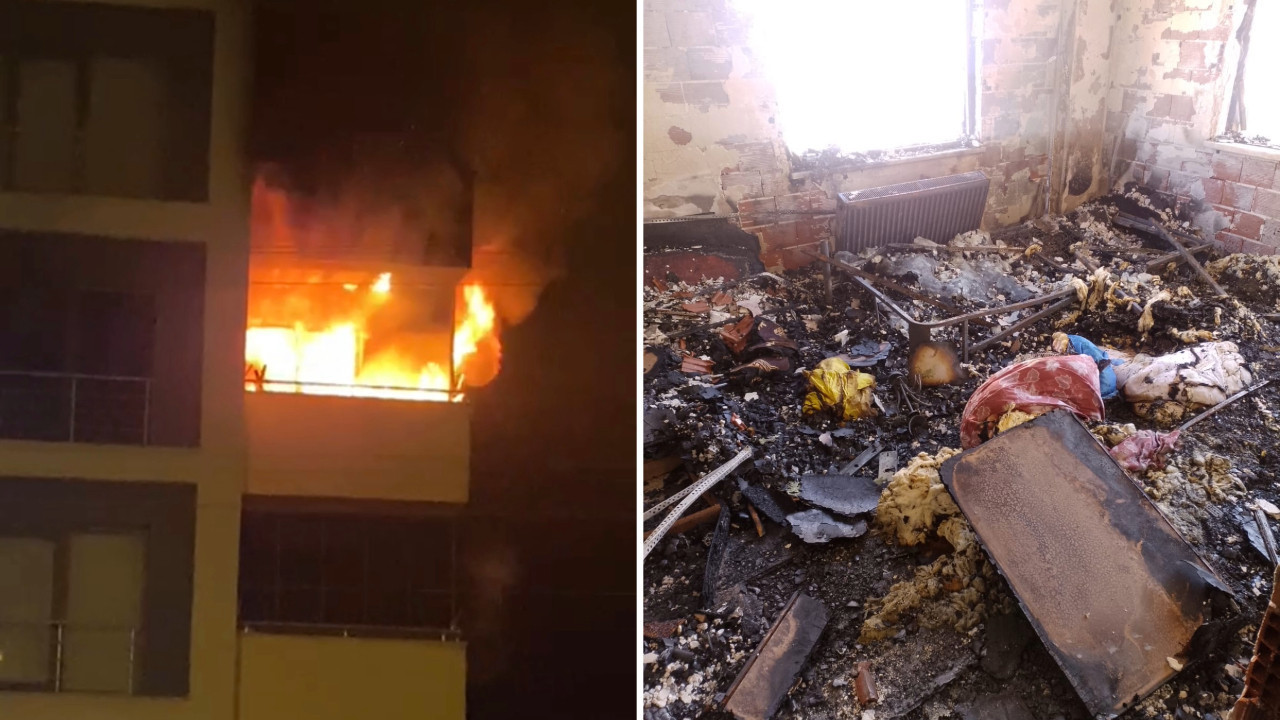 Eşiyle kavga ederken evi yakıp fotoğraflarını gönderdi