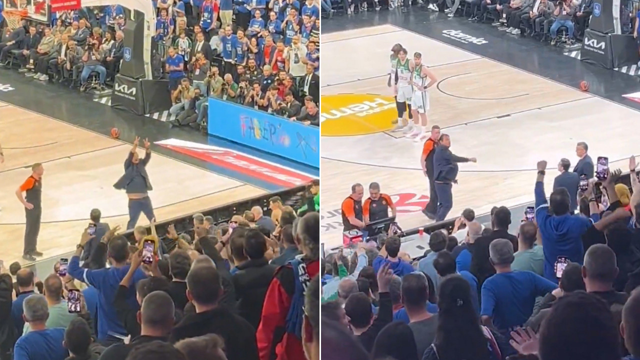 Efes taraftarı Ergin Ataman'ı çıldırttı: Maç bitmeden salonu terk etti