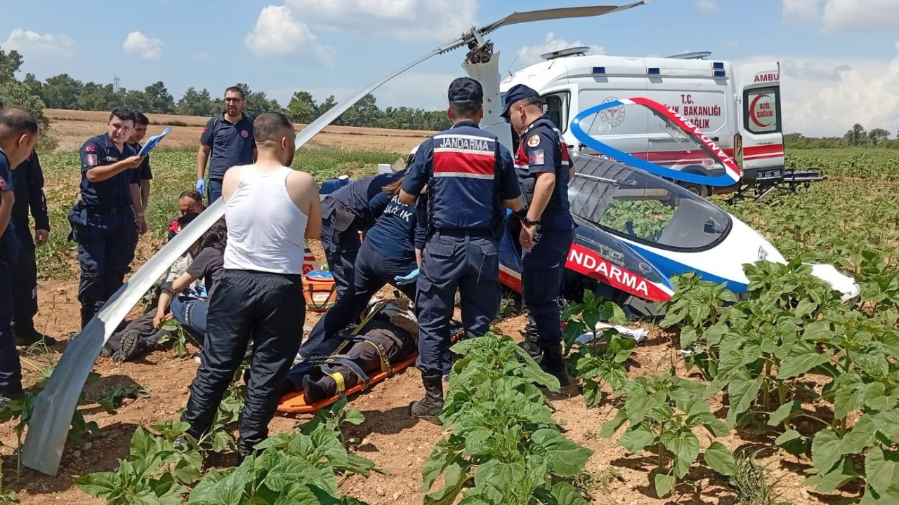 Adana'da jandarmaya ait cayrokopter düştü