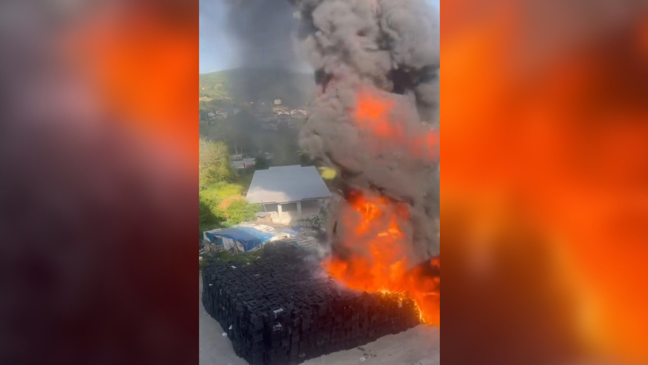 İstanbul'da korkutan fabrika yangını