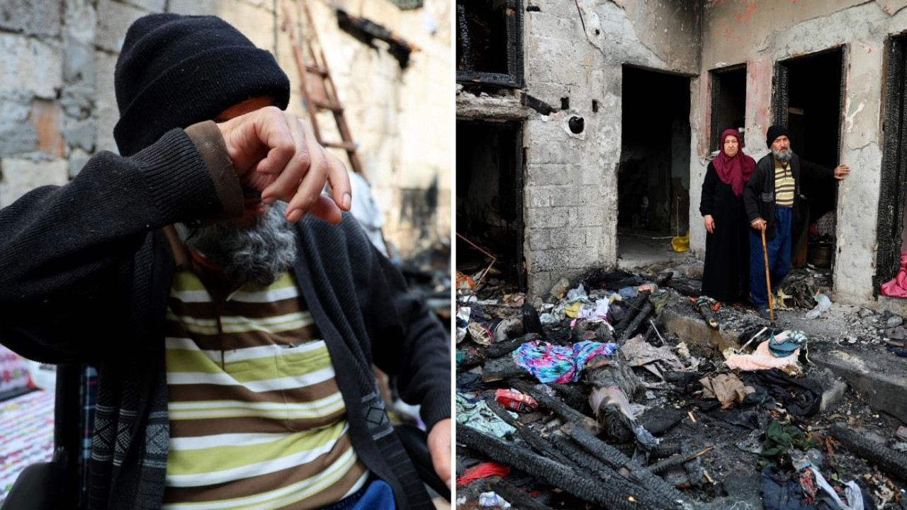 Evleri yangında küle döndü, yaşlı adam 'Engelliyim, hiçbir şey yapamadım' diye ağladı