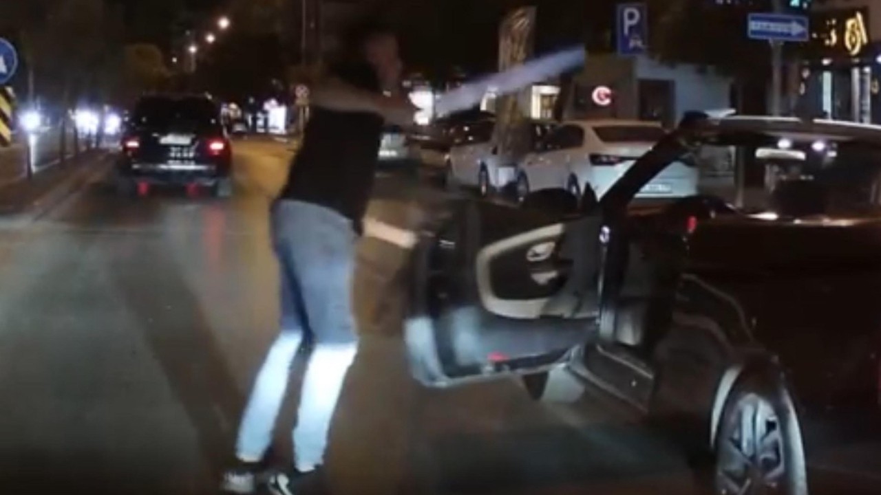 Tartıştığı motosikletlinin üzerine döner bıçağıyla yürüyen sürücü tutuklandı