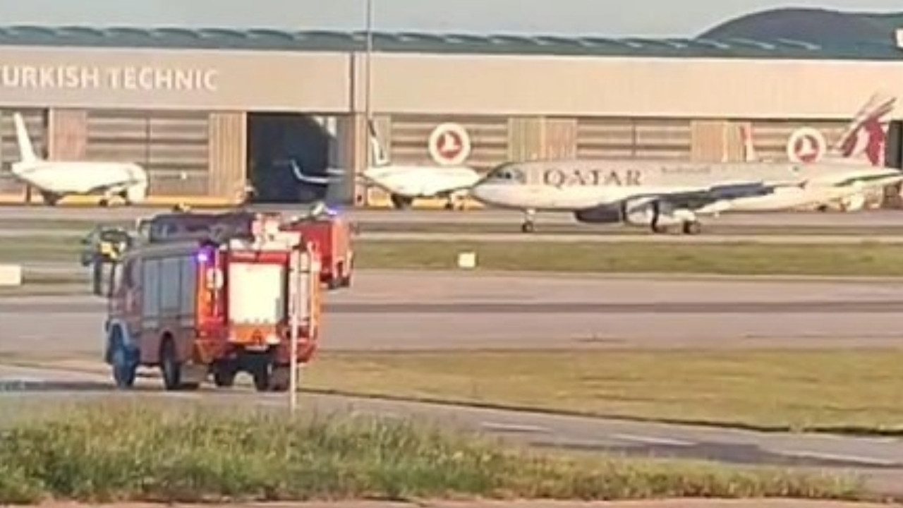 Tek motorla İstanbul'a indi