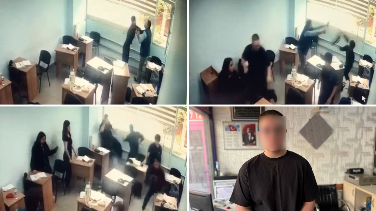 Kurs merkezinde dehşet: Sınıfa girip öğrenciye saldırdı