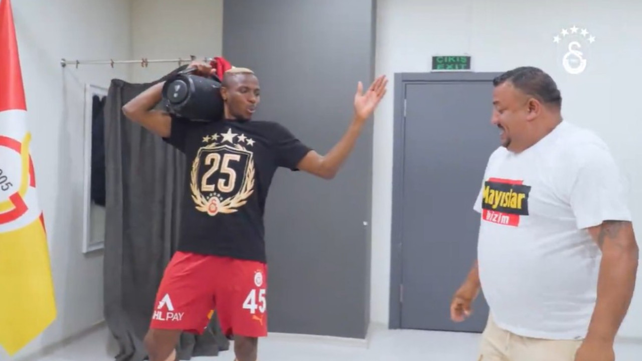 Galatasaray'da büyük buluşma gerçekleşti: Osimhen'den Roman havası şovu