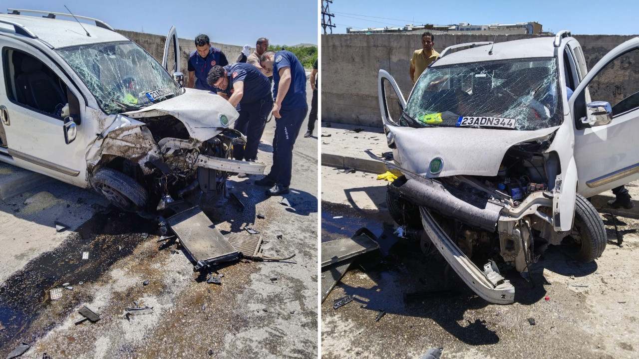 Elazığ'da feci kaza: Duvara çarpan aracın sürücüsü öldü