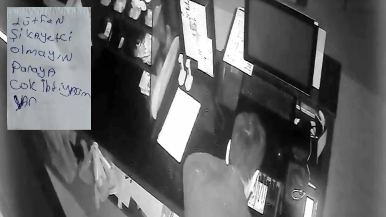 'Lütfen şikayetçi olmayın, paraya ihtiyacım var' yazılı not bırakmıştı: Yakalandı