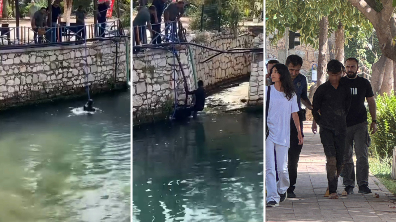 Kimlik kontrolünden kaçan Suriyeli boğulmaktan hortumla kurtarıldı