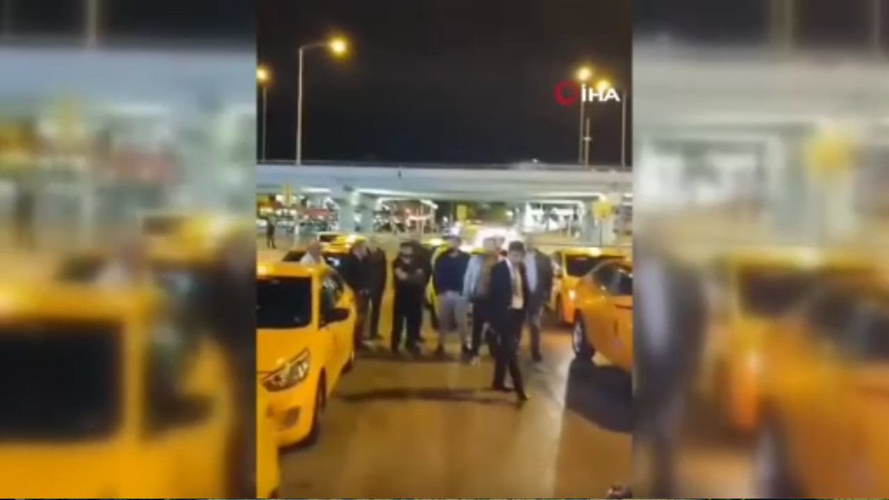 Ankara'da taksiciler birbirine girdi