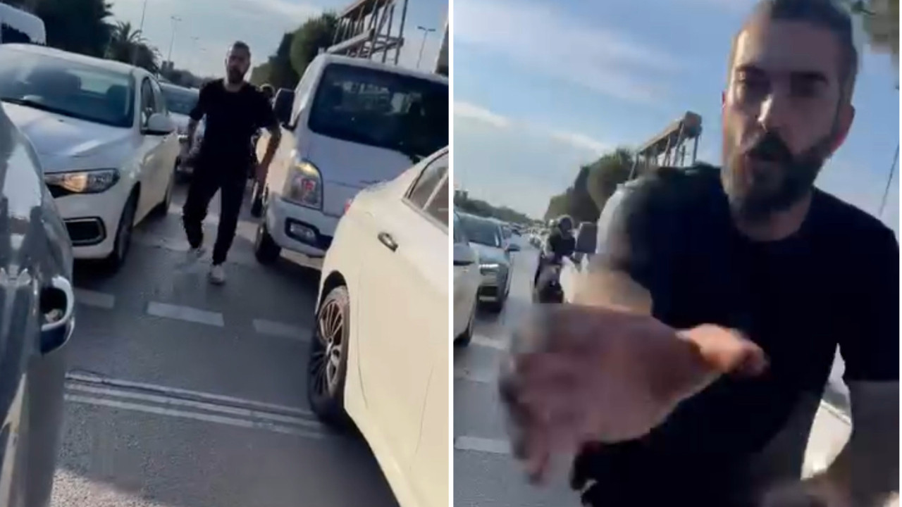 Çocuklar da arabadaydı: Trafikte tartıştığı kadına saldırdı