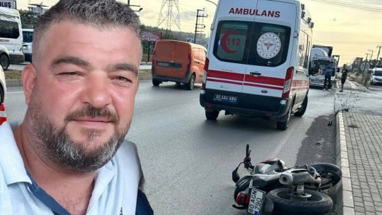 Motosiklet sürücüsü feci şekilde can verdi
