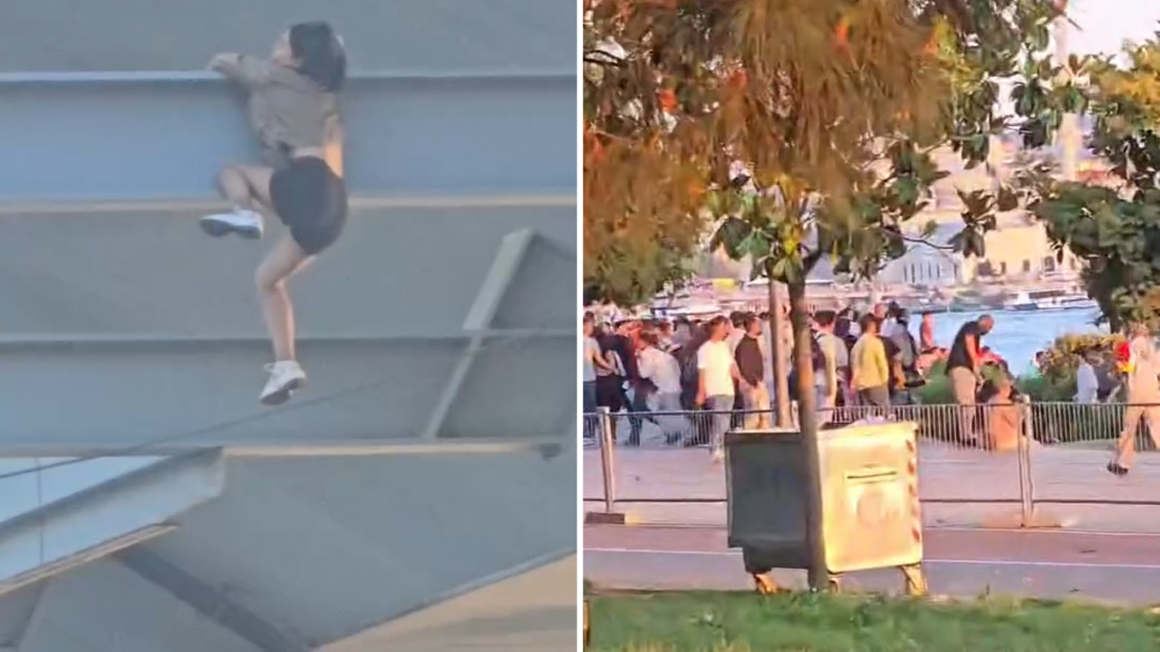 Korkutan olayı çekirdek çitleyerek izlediler