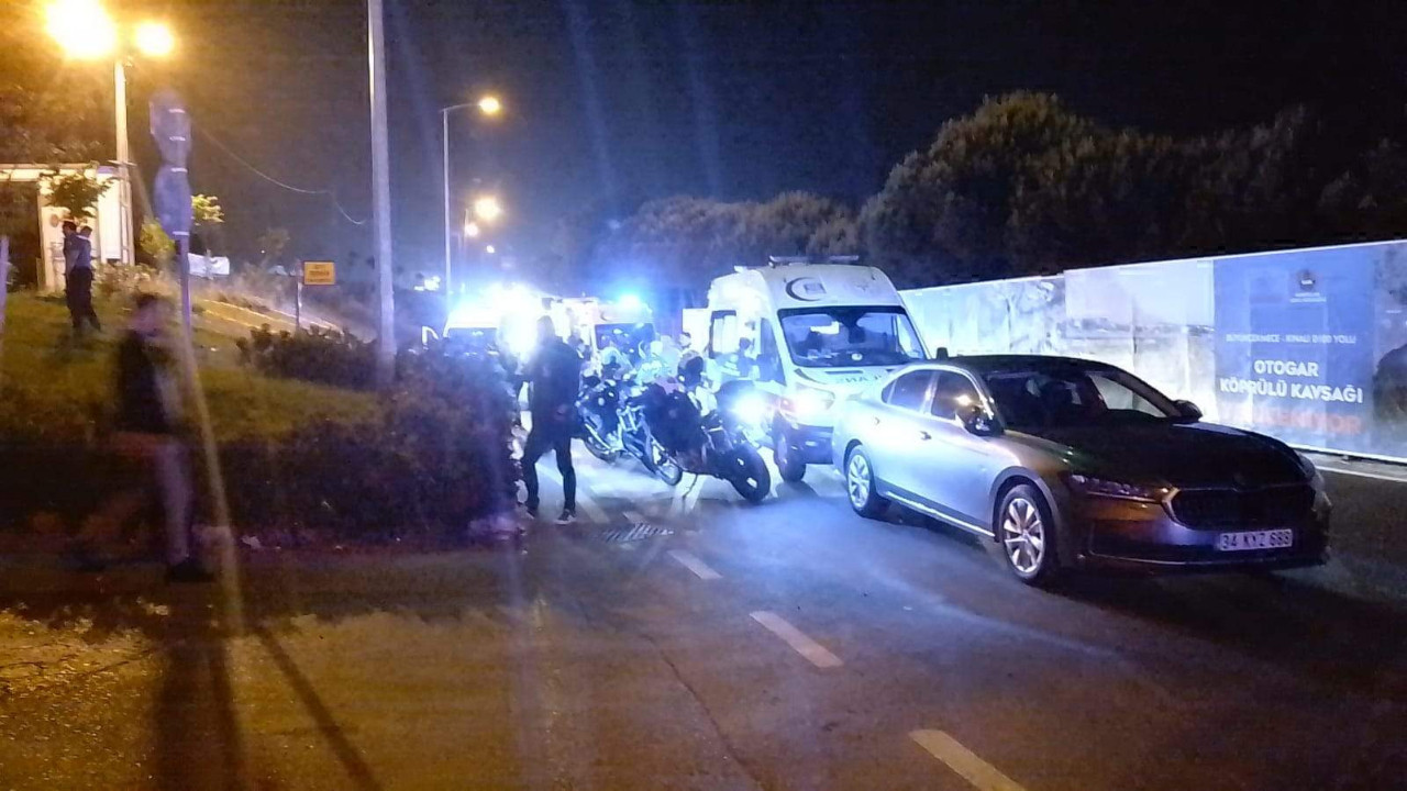 Silivri'de motosiklet polis uygulama noktasına savruldu: 5'i polis 6 yaralı