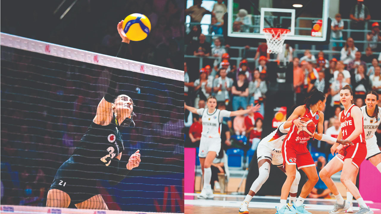 Kadın Basketbol ve voleybol takımlarımız farklı hedefler için parkede: Gösterin gücünüzü