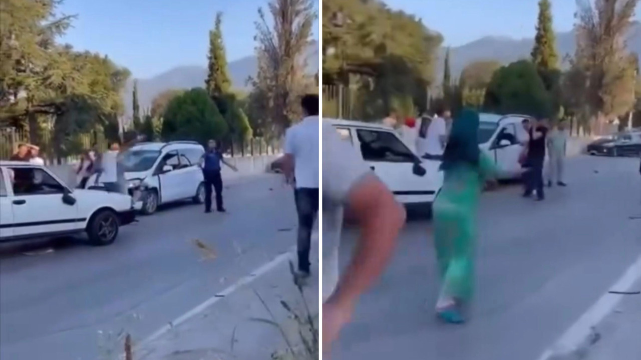 Kazadan sonra 5 kişilik aileyi bıçakladı