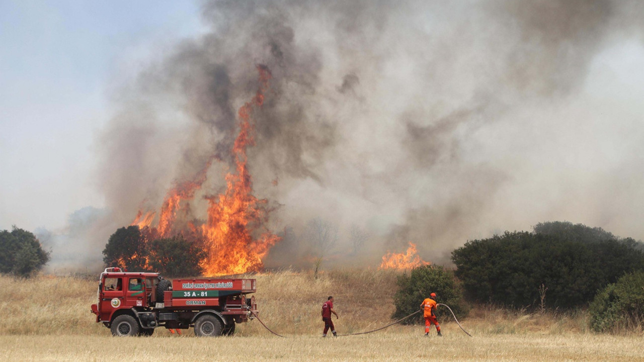 Manisa'da korkutan yangın