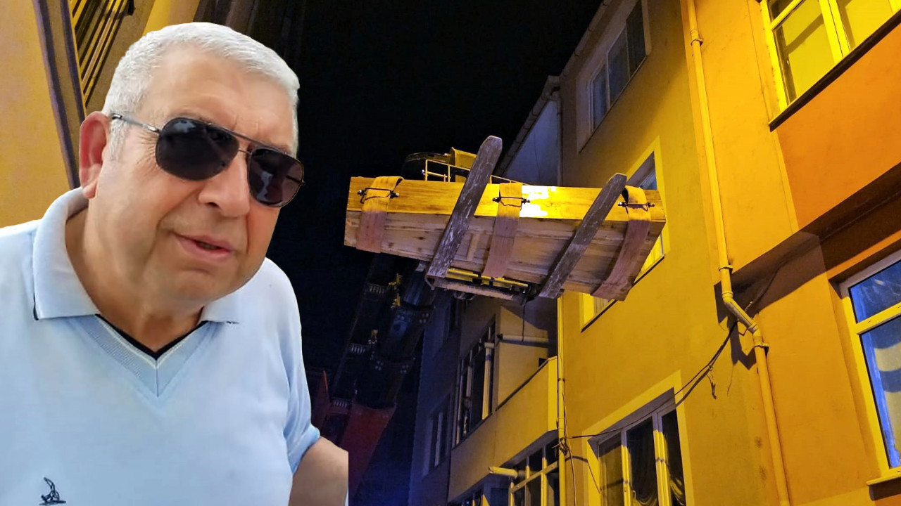 Yalnız yaşadığı evde ölü bulundu: Cenazesi vinçle alındı