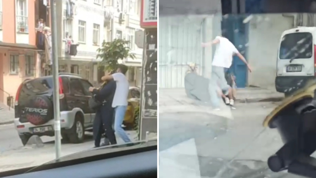Sokak ortasında annesini dövdü, herkes izledi