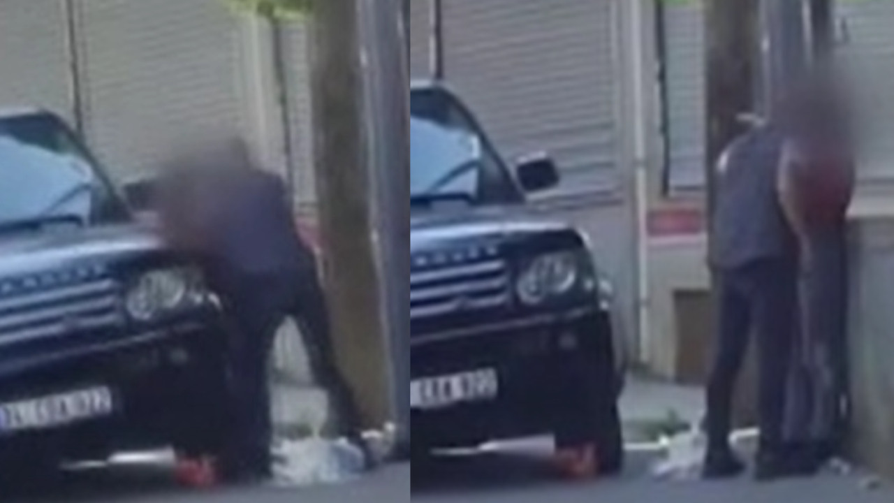 Sokak ortasında kadına şiddet