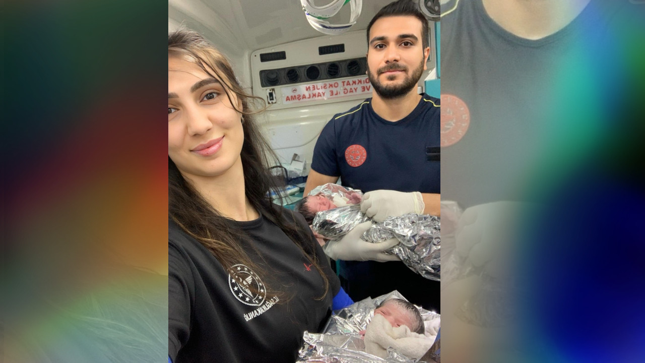 Hastaneye yetişemedi, ambulansta ikiz bebek dünyaya getirdi