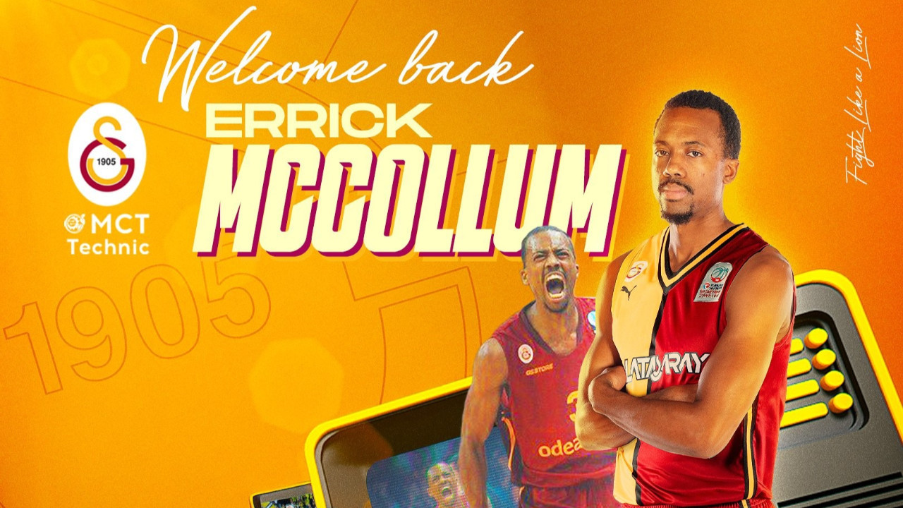 Errick McCollum, Galatasaray'a 3 kupalı şampiyon olarak döndü
