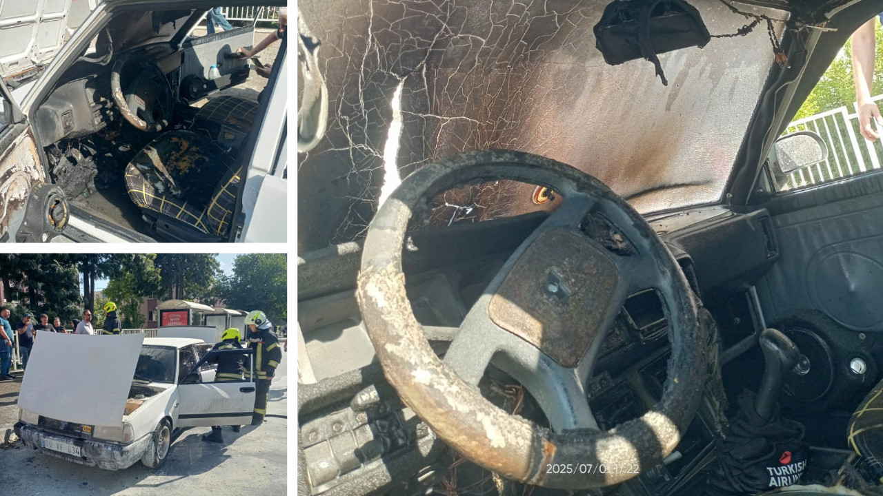 Yeni aldığı otomobil daha eve varmadan küle döndü