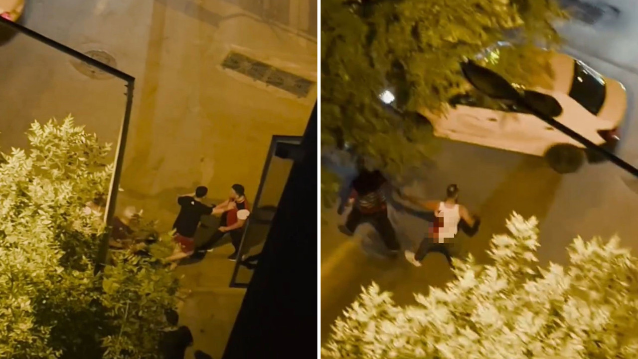 Kavga büyüdü: Silahlar yere düşünce bıçaklar çekildi