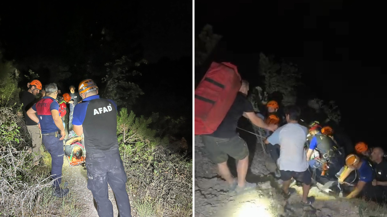Arkadaşlarıyla yürüyüşe çıkmıştı, 3 metreden düşüp mahsur kaldı